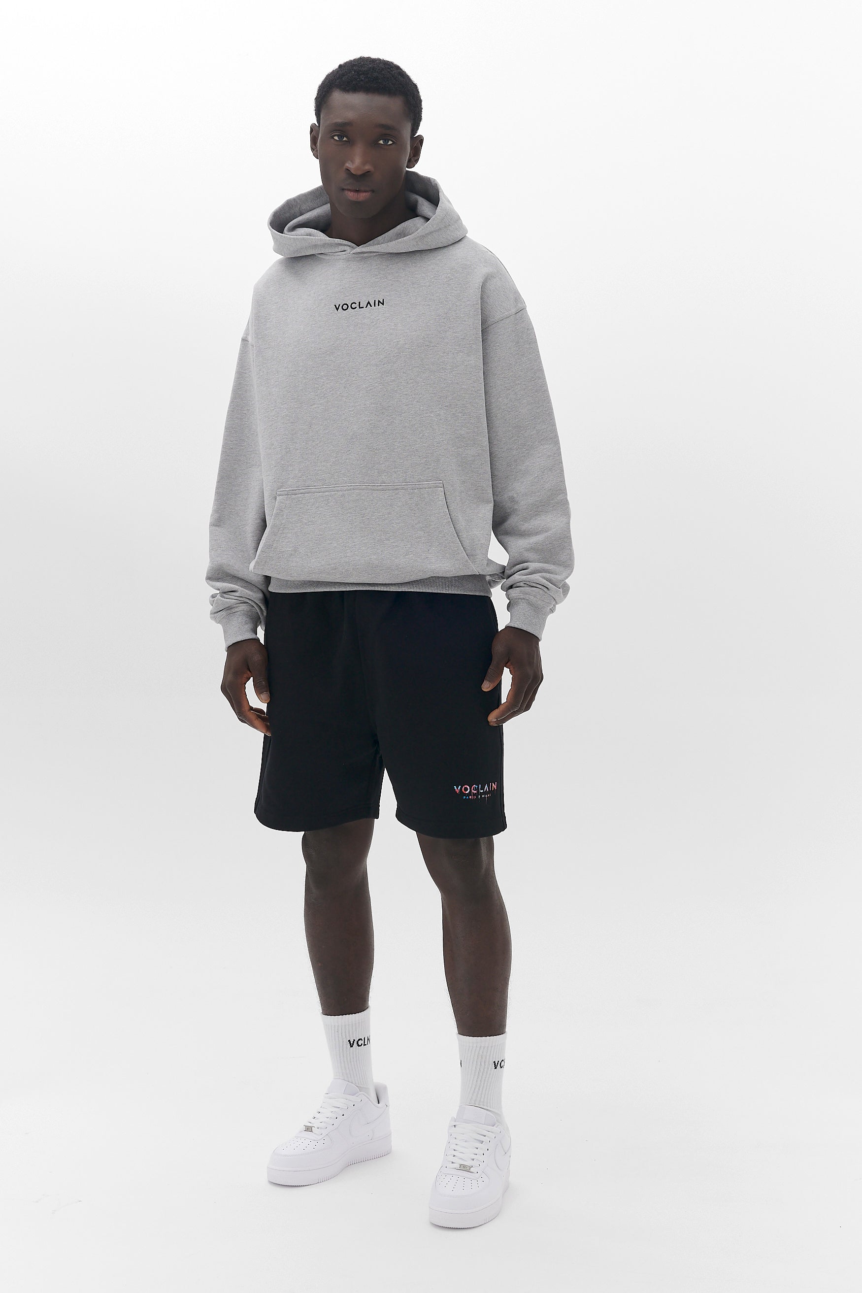 Voclain Hoodie Oversized Gray - Graffiti Drip Paris X Miami