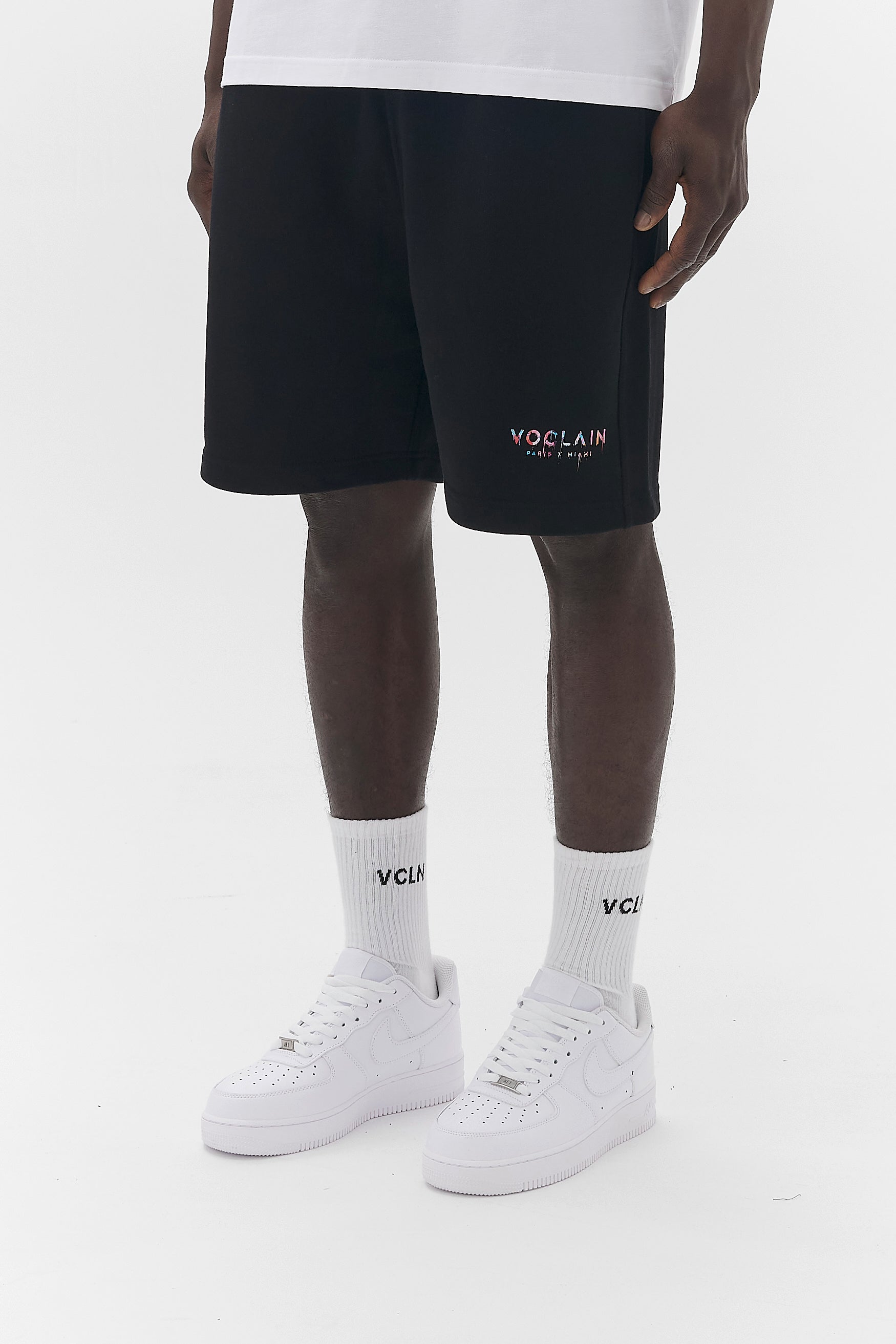 Voclain Shorts Black - Paris X Miami