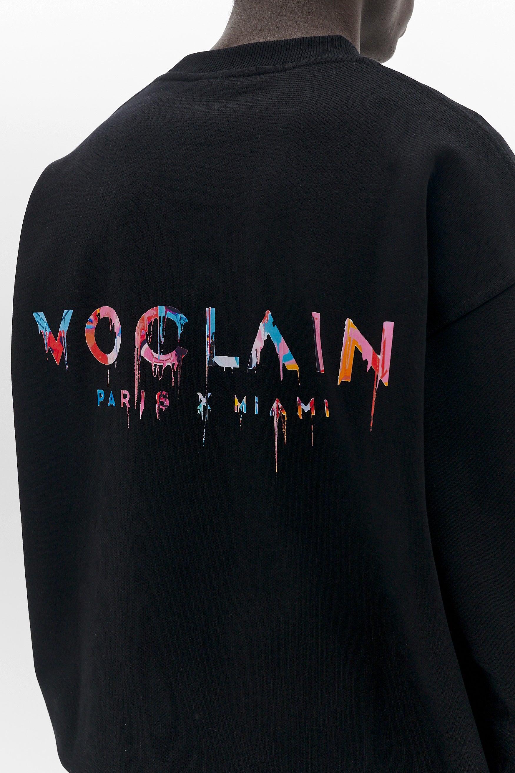 Voclain Sweater Oversized Black - Graffiti Drip Paris X Miami
