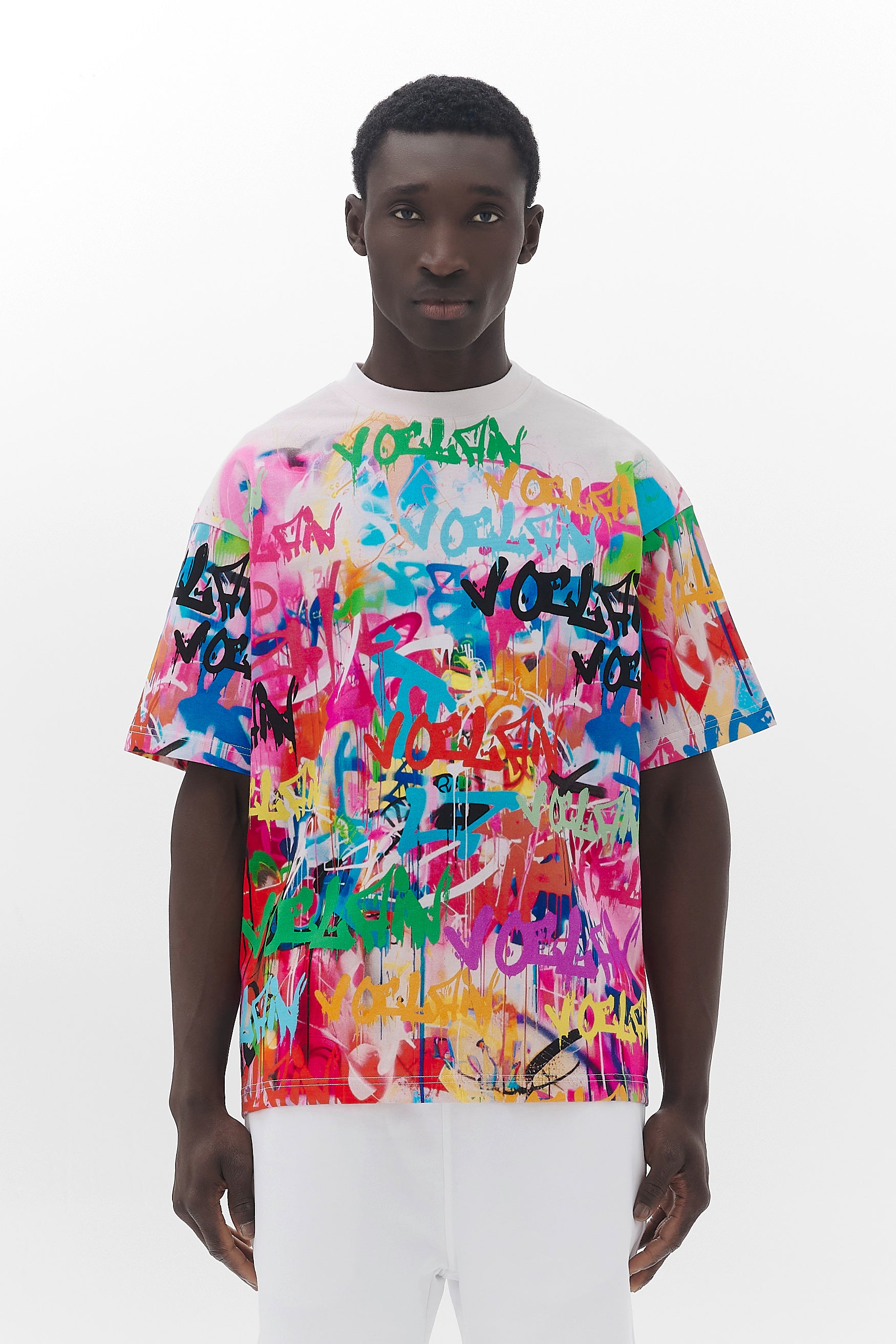 Voclain T-Shirt Oversized White - Graffiti Infusion Paris X Miami