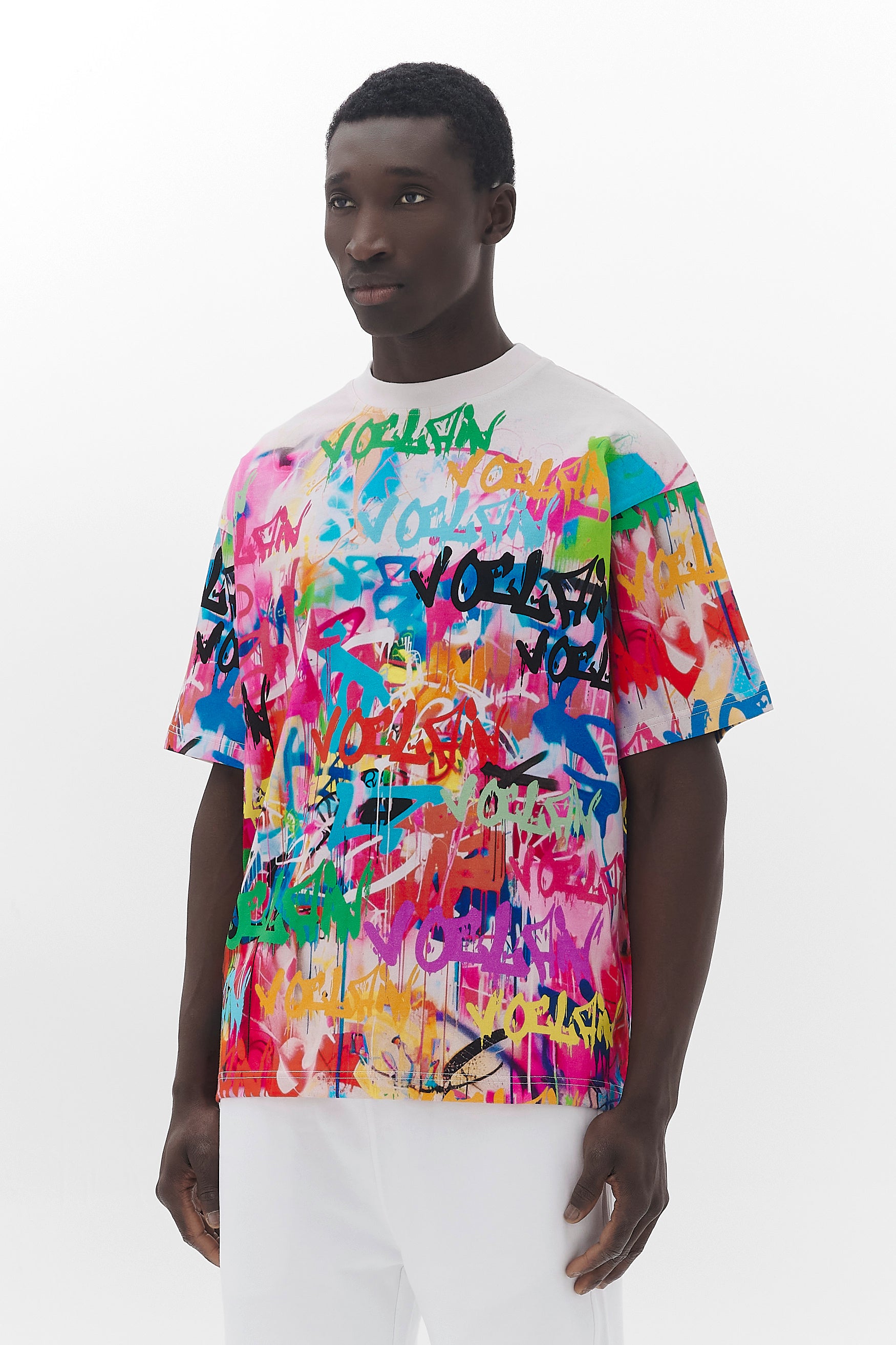 Voclain T-Shirt Oversized White - Graffiti Infusion Paris X Miami