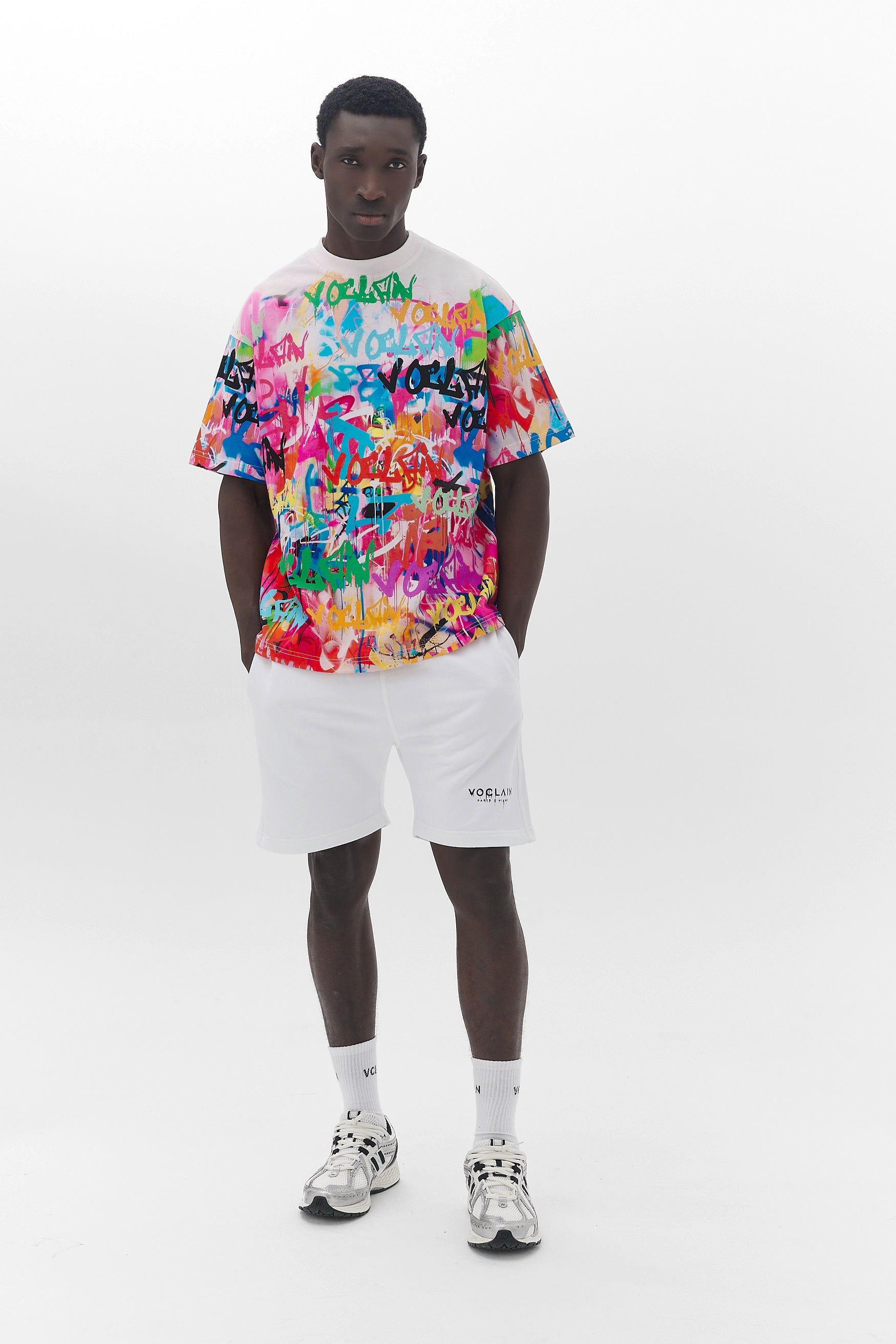 Voclain T-Shirt Oversized White - Graffiti Infusion Paris X Miami