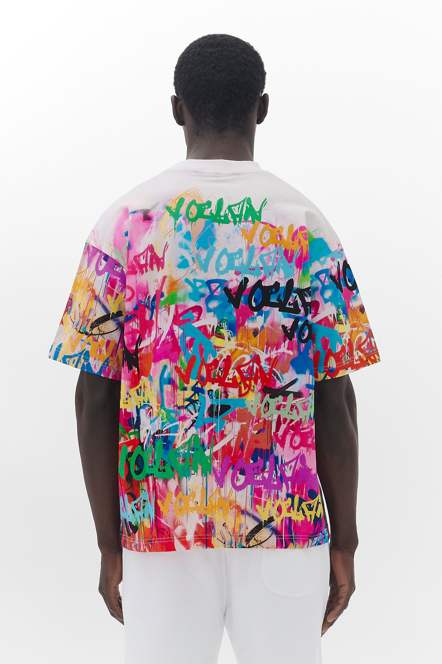 Voclain T-Shirt Oversized White - Graffiti Infusion Paris X Miami