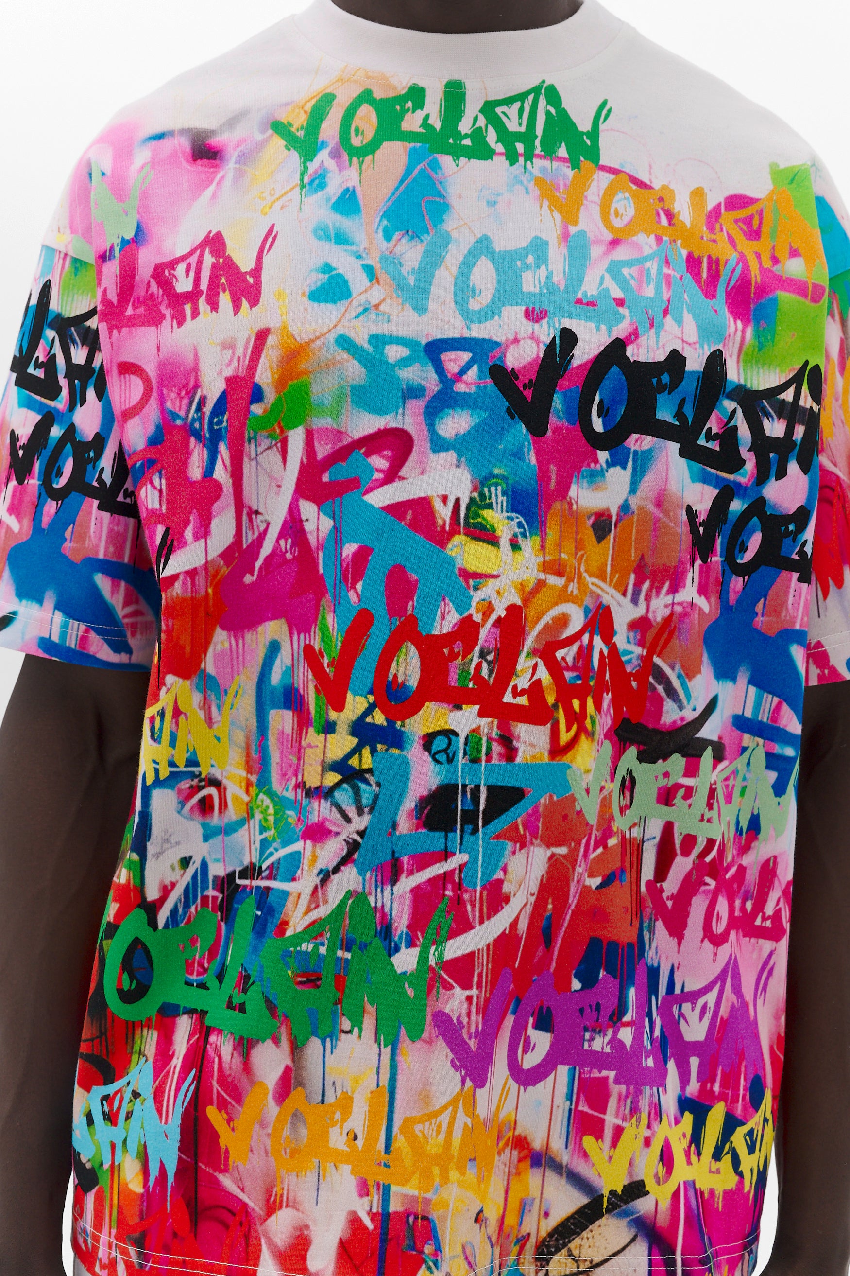 Voclain T-Shirt Oversized White - Graffiti Infusion Paris X Miami