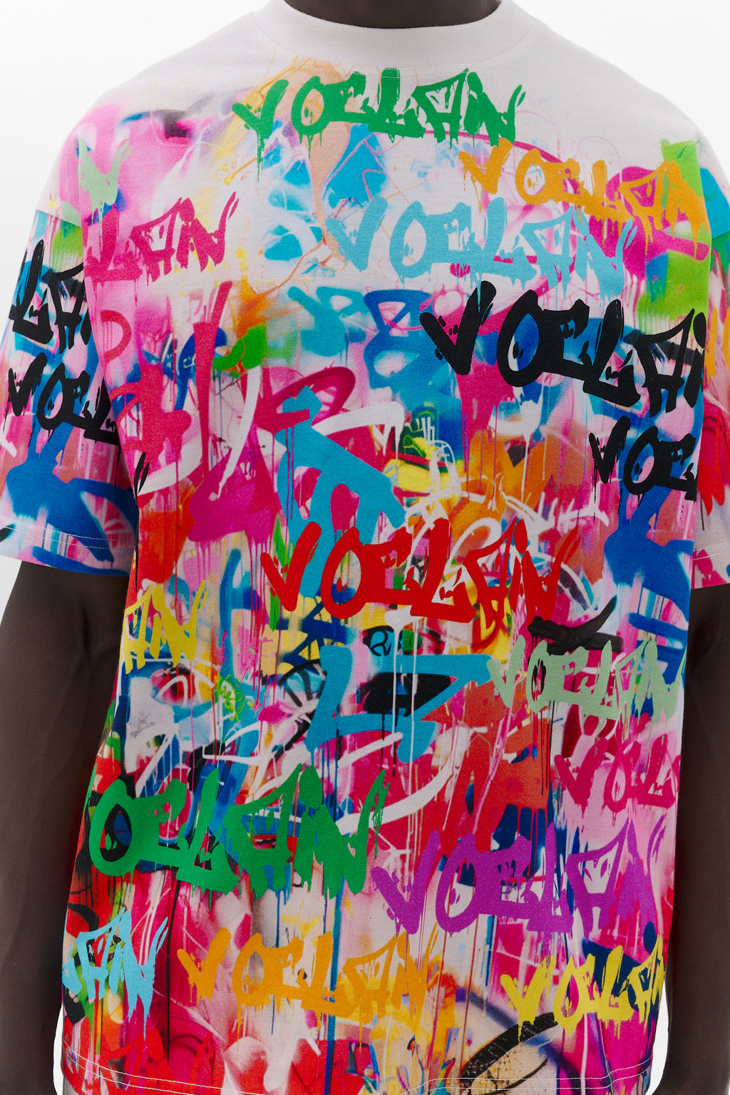 Voclain T-Shirt Oversized White - Graffiti Infusion Paris X Miami