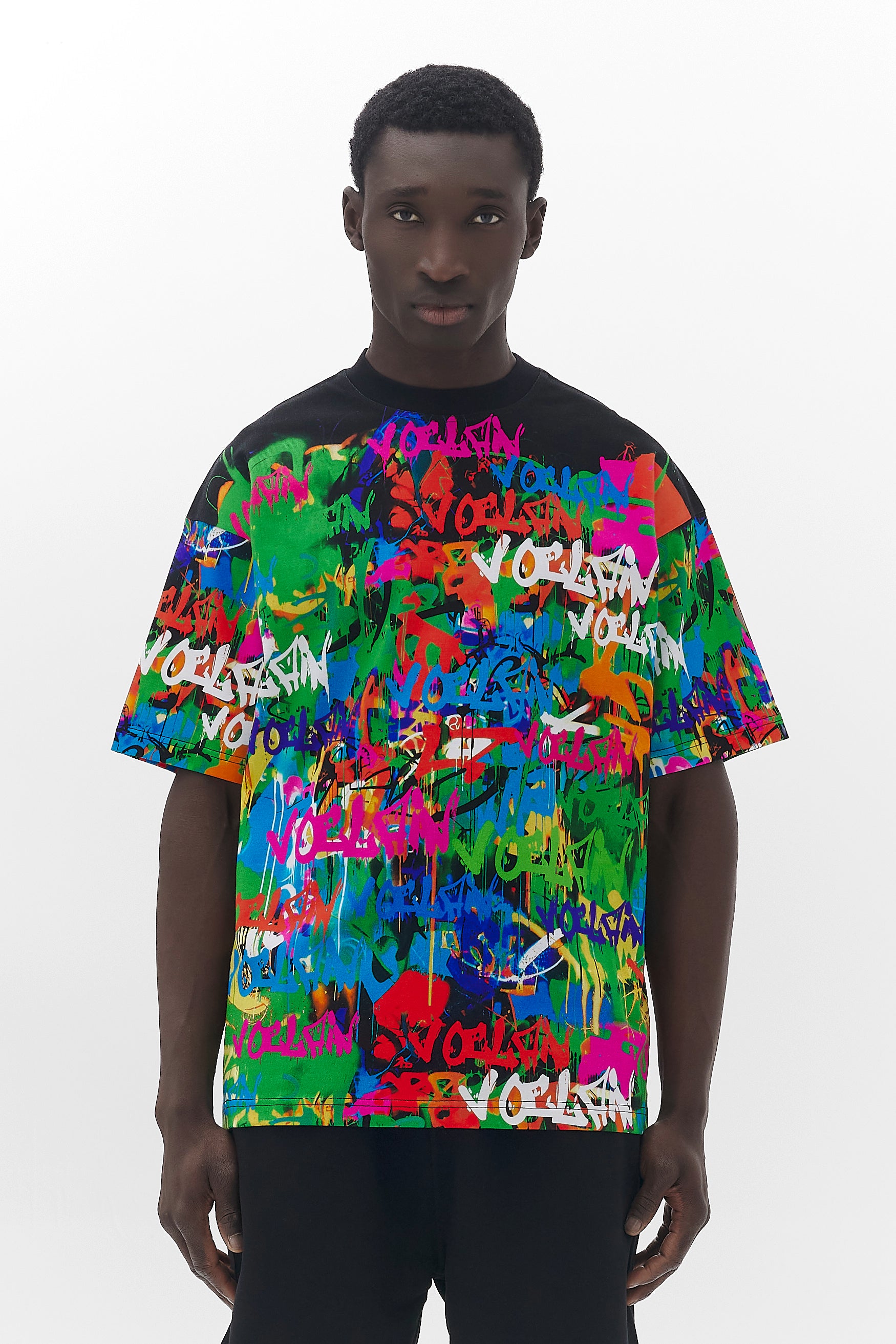 Voclain T-Shirt Oversized Black - Graffiti Infusion Paris X Miami