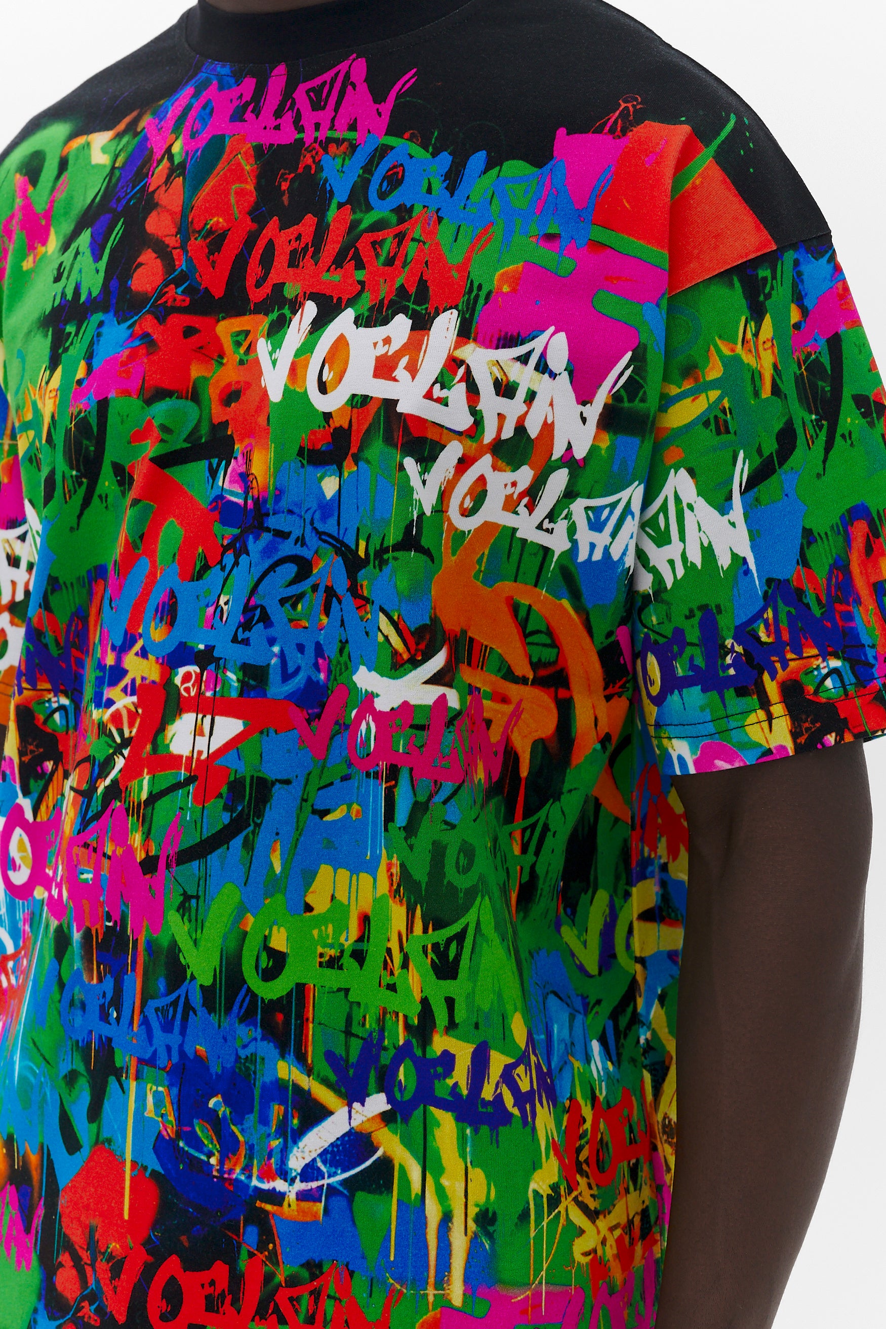 Voclain T-Shirt Oversized Black - Graffiti Infusion Paris X Miami