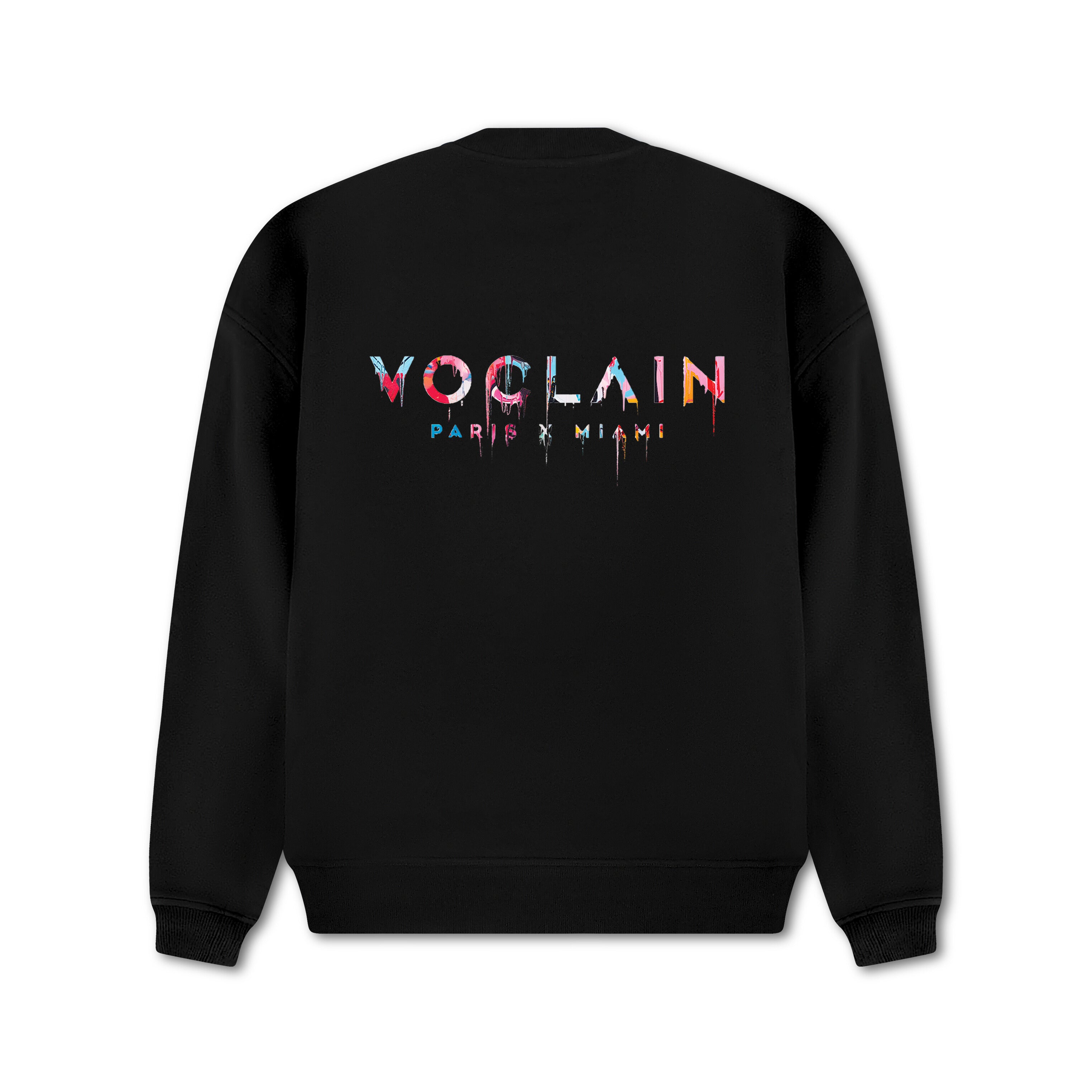 Voclain Sweater Black Graffitti Drip Paris X Miami
