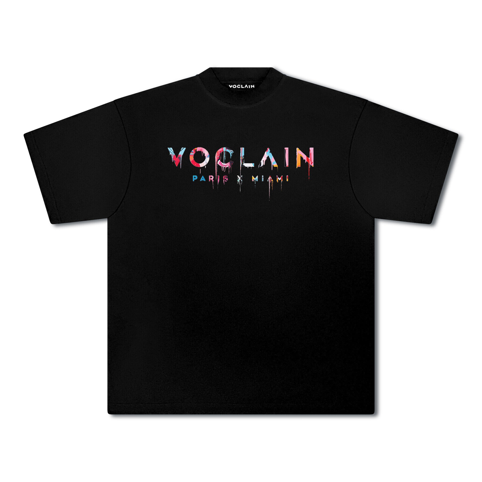 Voclain T-Shirt Black Graffitti Drip Paris X Miami