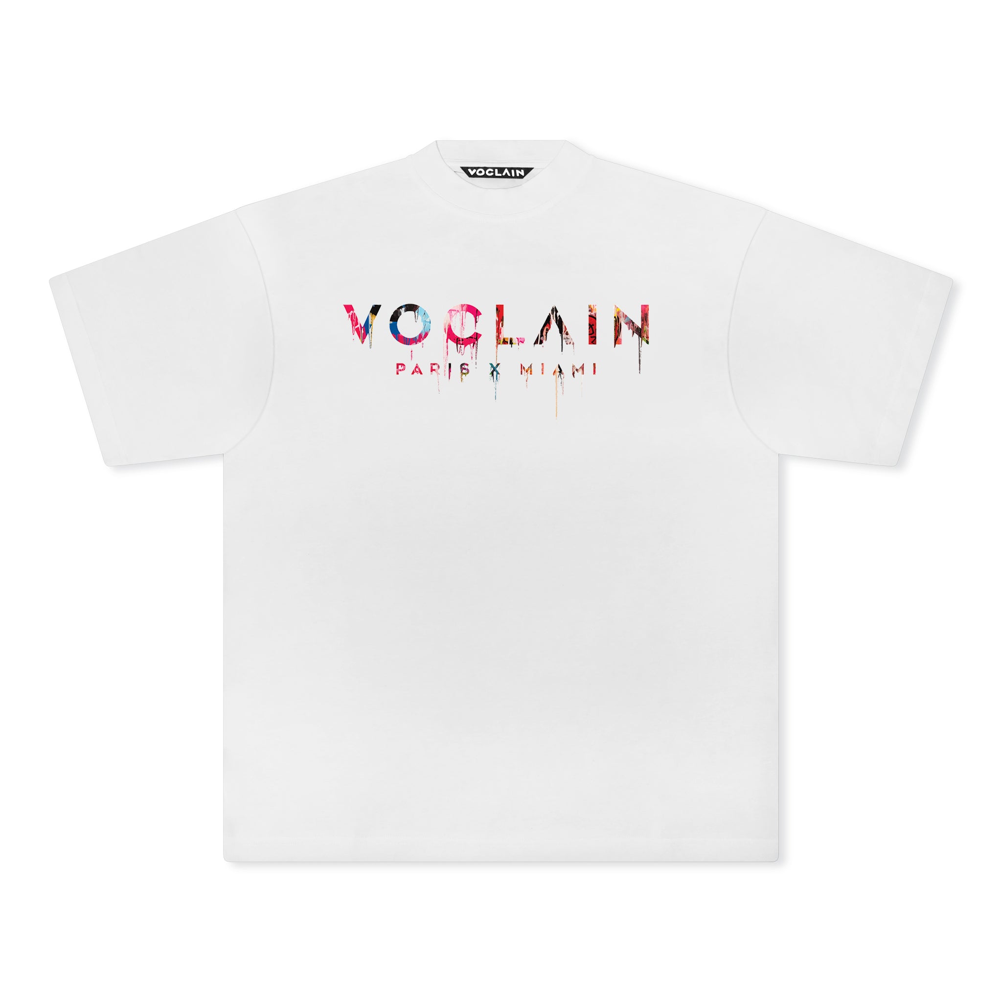 Voclain T-Shirt Oversized White - Graffiti Drip Paris X Miami